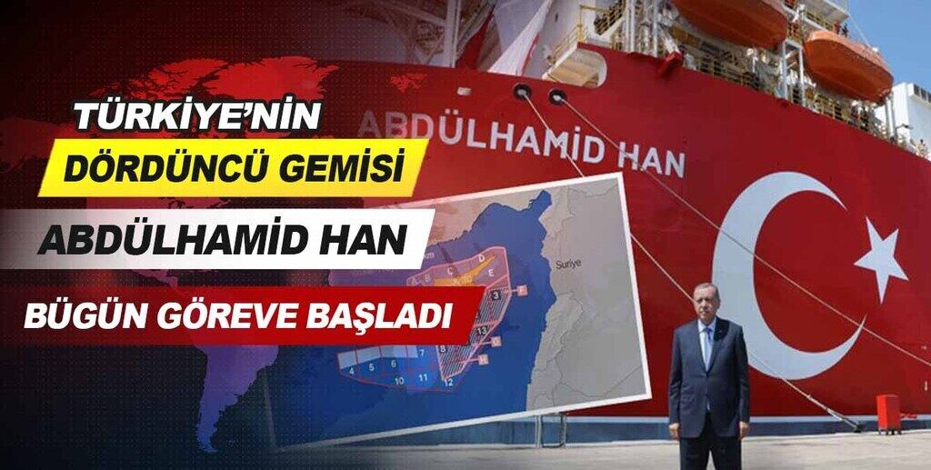 Türkiye'nin dördüncü sondaj gemisi Abdülhamid Han bugün göreve başladı…
