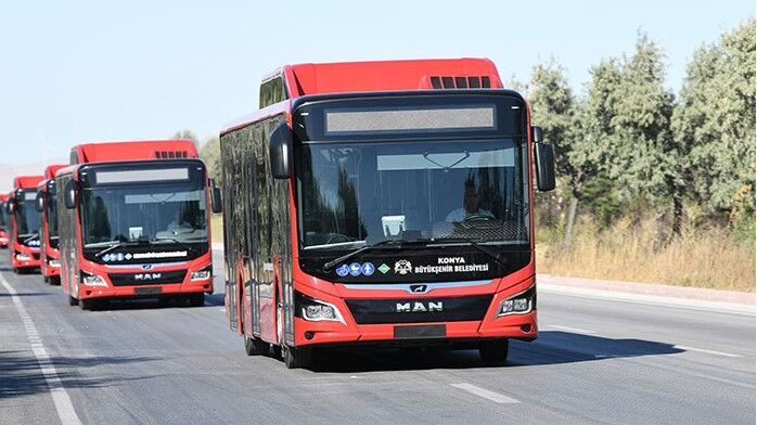 Konya Büyükşehir’in toplu ulaşım filosu yeni araçlarla güçleniyor