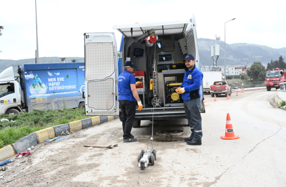 Hatay’da Kanal Arızalarını Robot Kameralar Tespit Ediyor