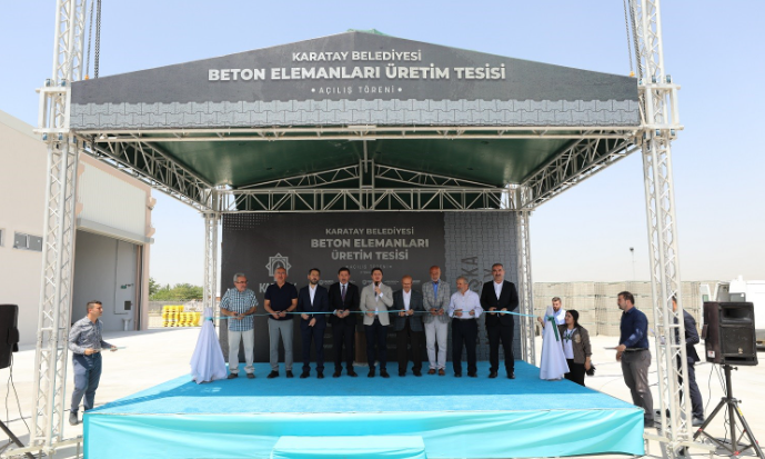 Karatay Belediyesi Beton Elemanları Üretim Tesisi Açıldı
