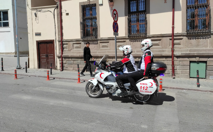 Konya'da 112 acil motorize ekipler görevde
