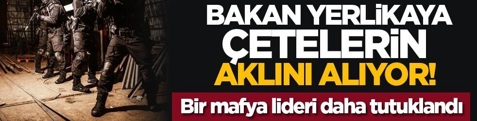 Bakan Yerlikaya çetelerin aklını alıyor! Bir mafya lideri daha tutuklandı