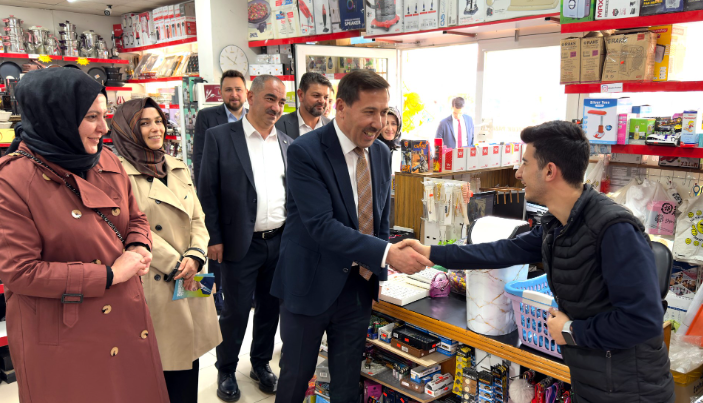 Başkan Hasan Kılca ve İlçe Başkanı Mehmet Genç Esnaf ve Vatandaşları Ziyaret etti