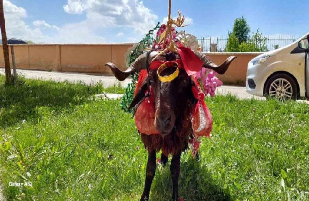 Konya'da Bayram Geleneği Yaşatılıyor! Koçunu Alan Nişanlısının Kapısını Çaldı!