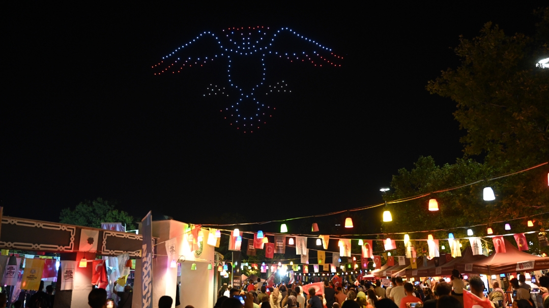 Konya’da 250 Dron Gösterisi Gökyüzünü Aydınlattı