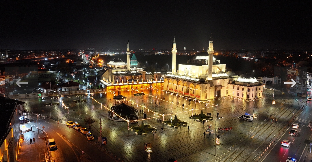 Şeb-İ Arus Haftasında Konya Işıklarla Manevi Bir Atmosfere Büründü