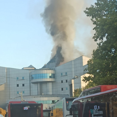 Konya'da Karatay belediyesi binasında yangın 
