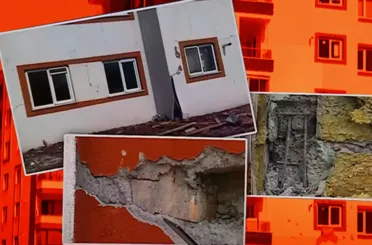 Akıllara durgunluk veren görüntü! Kolonların içinden tahta çıktı