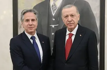 Cumhurbaşkanı Erdoğan, ABD Dışişleri Bakanı Blinken'i kabul etti!