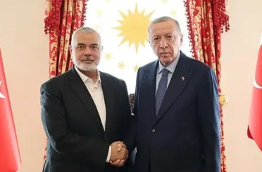 Cumhurbaşkanı Erdoğan Haniye'yi kabul etti!