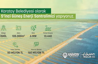Karatay Belediyesi’nden 5. Güneş Enerjisi Santrali