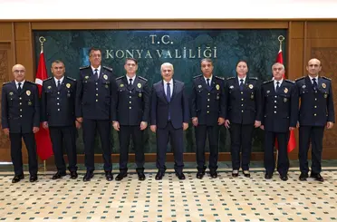 Konya Emniyeti’nde Görev Değişimi: Terfi Eden Müdürlerden Vali Akın’a Veda Ziyareti!