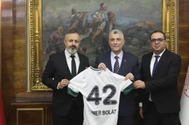 Konyaspor heyeti Ticaret Bakanı Bolat’ı ziyaret etti