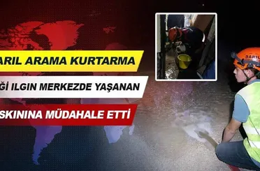 Sarıl Arama Kurtarma Derneği Ilgın merkezde yaşanan su baskınina anında mudale etti.