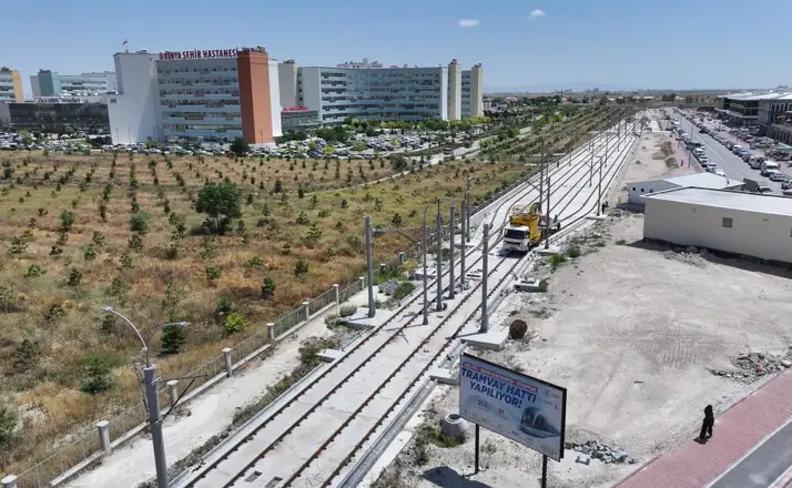 Adliye-Şehir Hastanesi Tramvay Hattında Test Sürüşlerine Geri Sayım