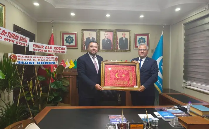 MHP Konya İl Başkanı Göncü’den Ülkü Ocakları Konya İl Başkanı İlkerli’ye Ziyaret