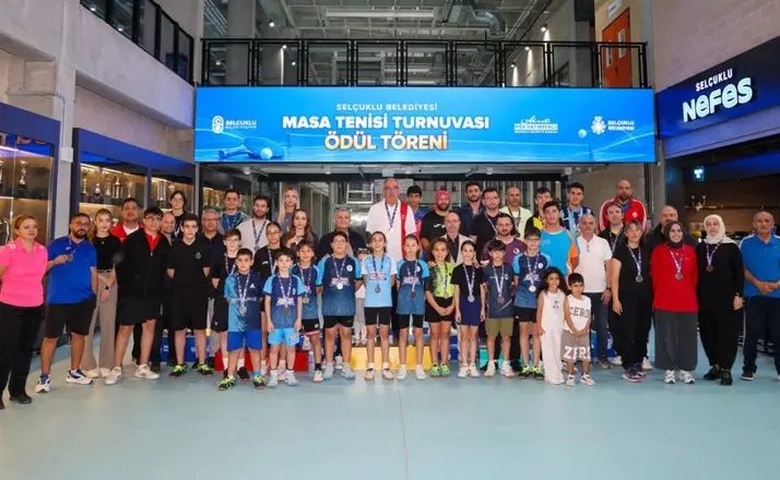 Selçuklu’da Masa Tenisi Heyecanı Sona Erdi: 524 Sporcu Ödüllerini Aldı