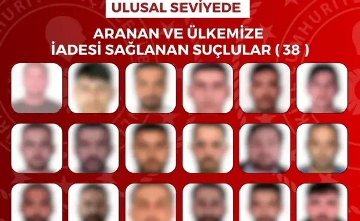 Yurt Dışına Kaçan 65 Firari Türkiye'ye İade Edildi!