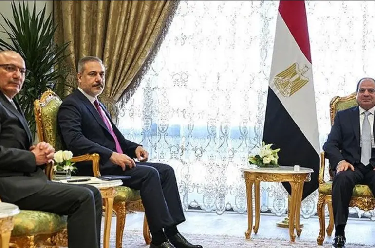 Bakan Fidan Mısır Cumhurbaşkanı Sisi ile bir araya geldi