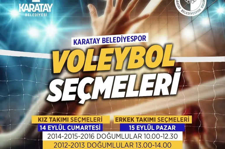 Karatay Voleybolda Yeni Yıldızlarını Arıyor